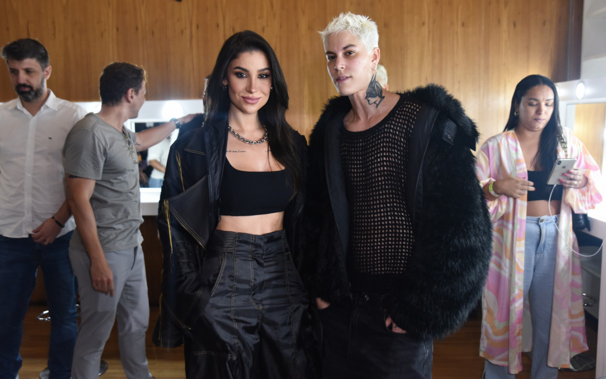 Bianca Andrade esteve na SPFW e posou com o modelo Sam Porto, apontado como suposto affair da ex-BBB - Leo Franco / Ag. News