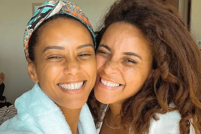 Domitila Barros posa ao lado de Taís Araujo em Cannes: 'Amiga'
