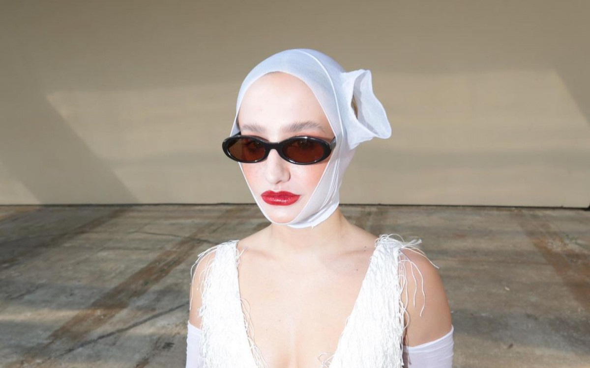 Bruna Griph&atilde;o desfilando no 'SPFW'