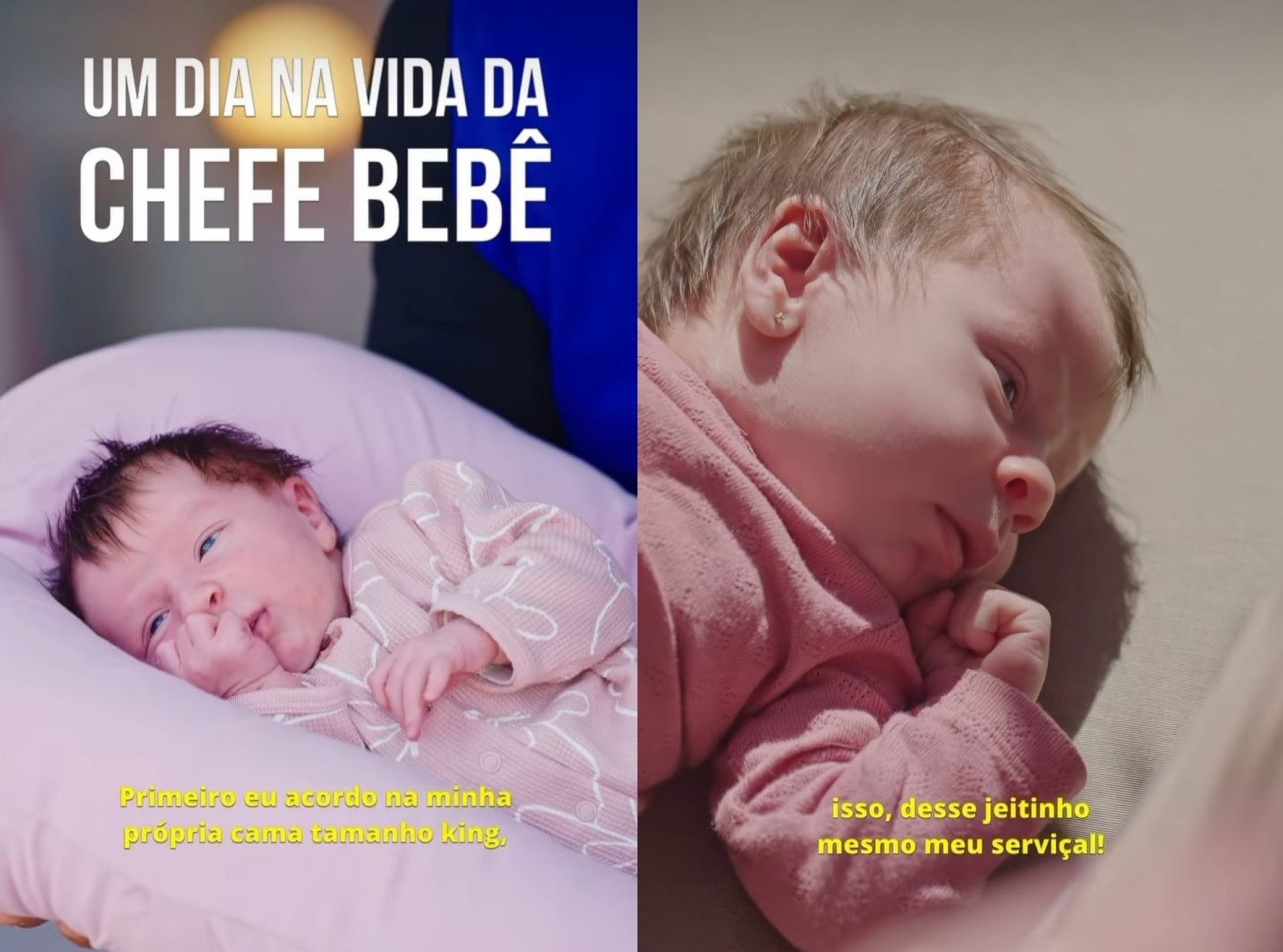 Julio Rocha mostrou o rostinho da filha pela primeira vez - Reprodução de Vídeo 