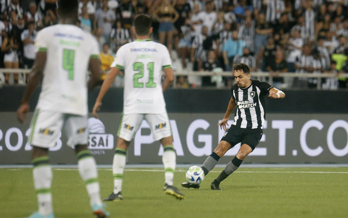 Eduardo foi um dos destaques do Botafogo na vit&oacute;ria sobre o Am&eacute;rica-MG