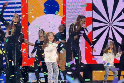 Vídeo! Filha de Ivete Sangalo rouba a cena em show da mãe em Portugal