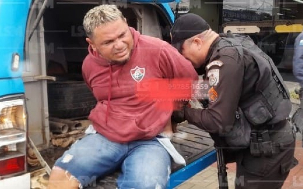 O assassino Manoel Messias Trigueiro da Silva, preso