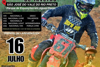 Velocross de inverno acontece em julho em São José do Vale do Rio Preto