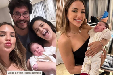 Gabi Martins conhece filha de Viih Tube e Eliezer e não poupa elogios: 'Lua é perfeita'