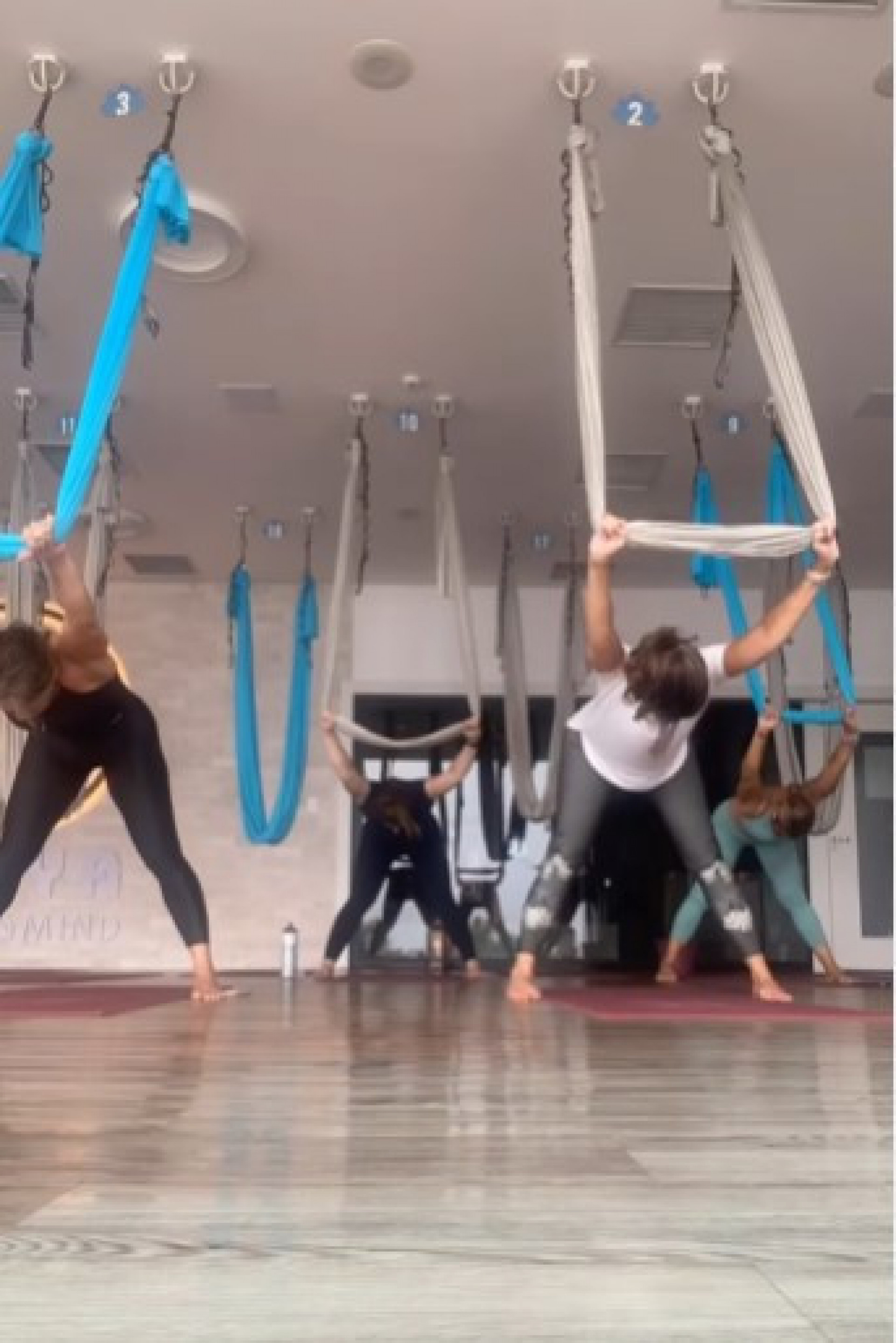 Fátima Bernardes mostra bastidores da aula de Aero Yoga - Reprodução/Instagram