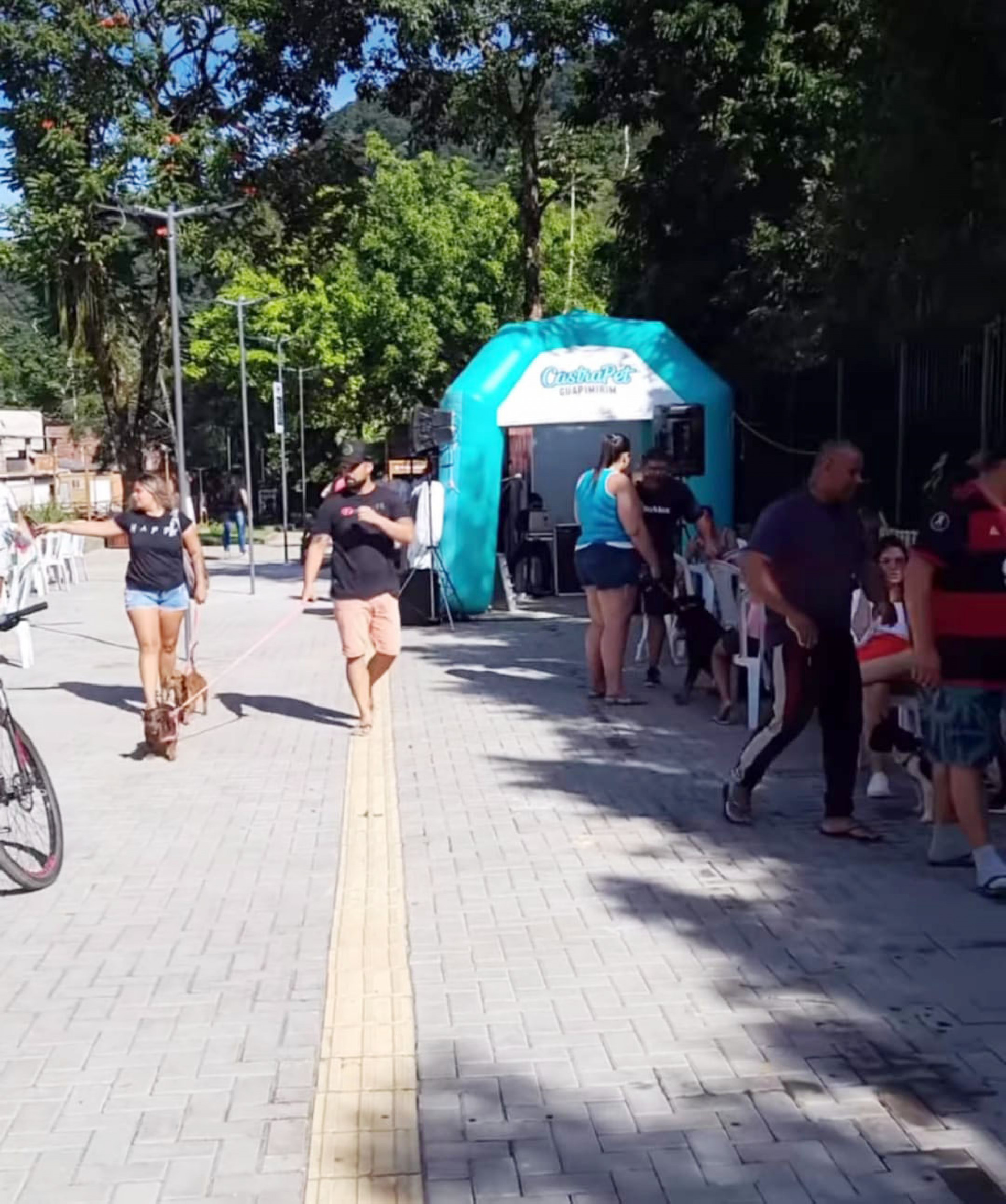 Além de passear com os animais, foi possível cadastrá-los no programa de castração gratuita