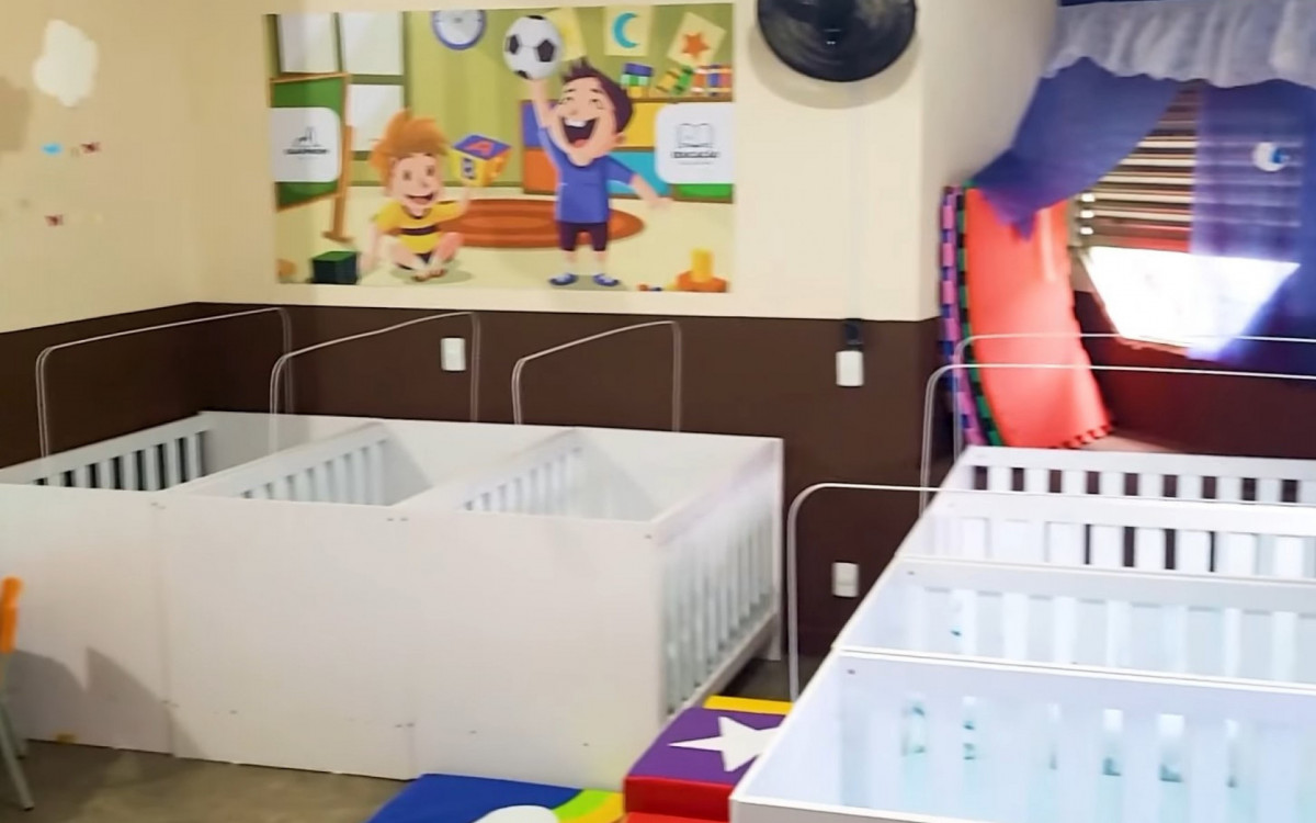 O novo espa&ccedil;o educacional conta com ber&ccedil;&aacute;rio