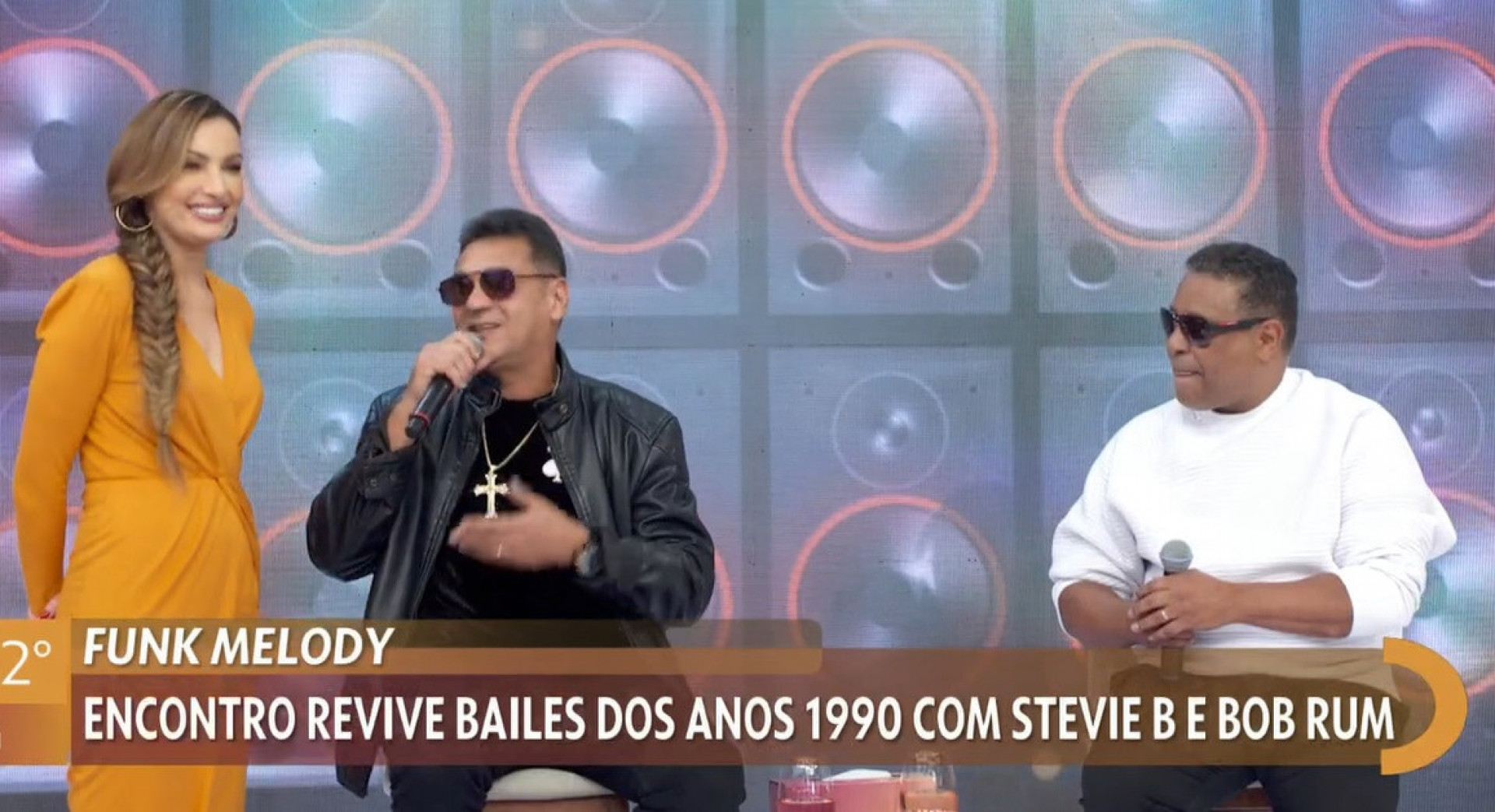 Stevie B e Bob Rum participam do 'Encontro'   - Reprodução de vídeo / TV Globo