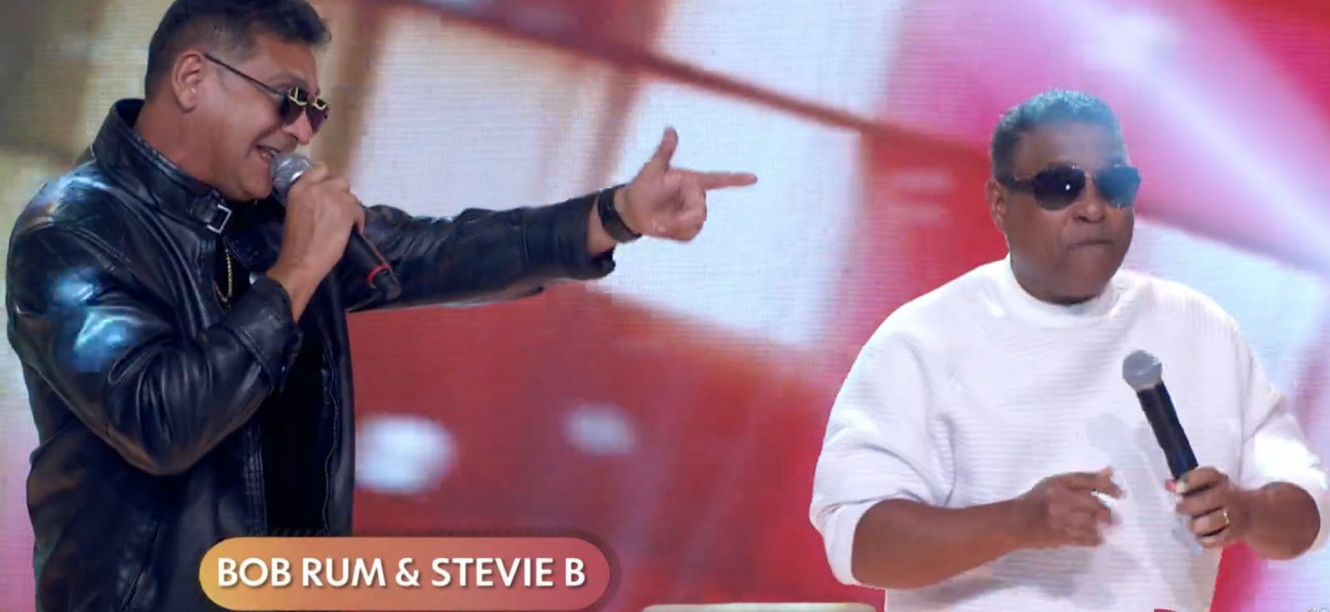 Stevie B e Bob Rum participam do 'Encontro'   - Reprodução de vídeo / TV Globo