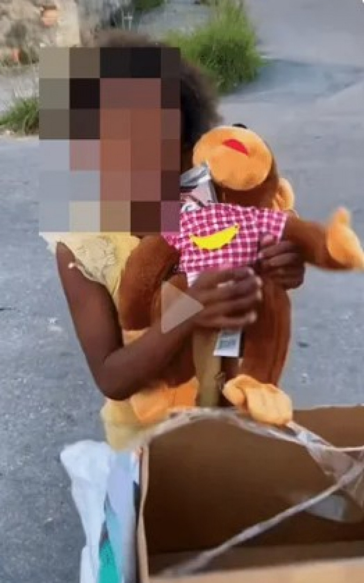 Influenciadoras são investigadas por racismo após vídeo entregando banana e macaco de pelúcia para crianças - Reprodução/Redes Sociais