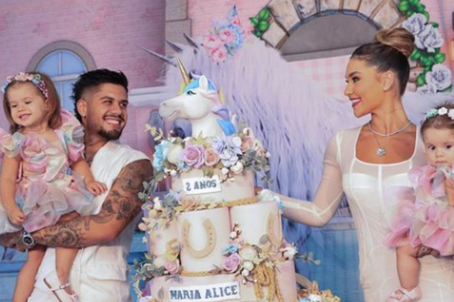 Aniversário de Maria Alice, filha de Virginia e Zé Felipe - Foto reprodução internet