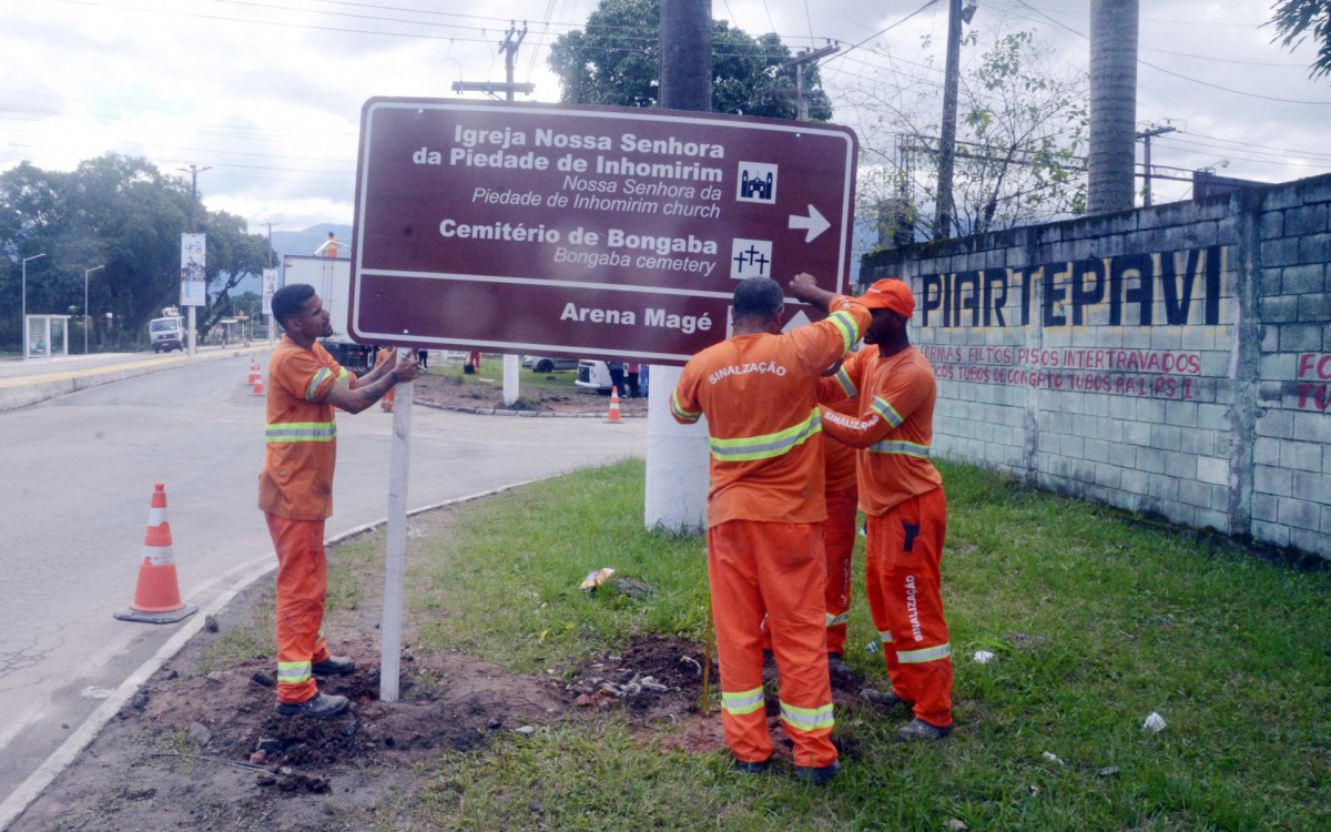 Mag&eacute; inicia sinaliza&ccedil;&atilde;o de pontos tur&iacute;sticos - Gilson Costa/Divulga&ccedil;&atilde;o