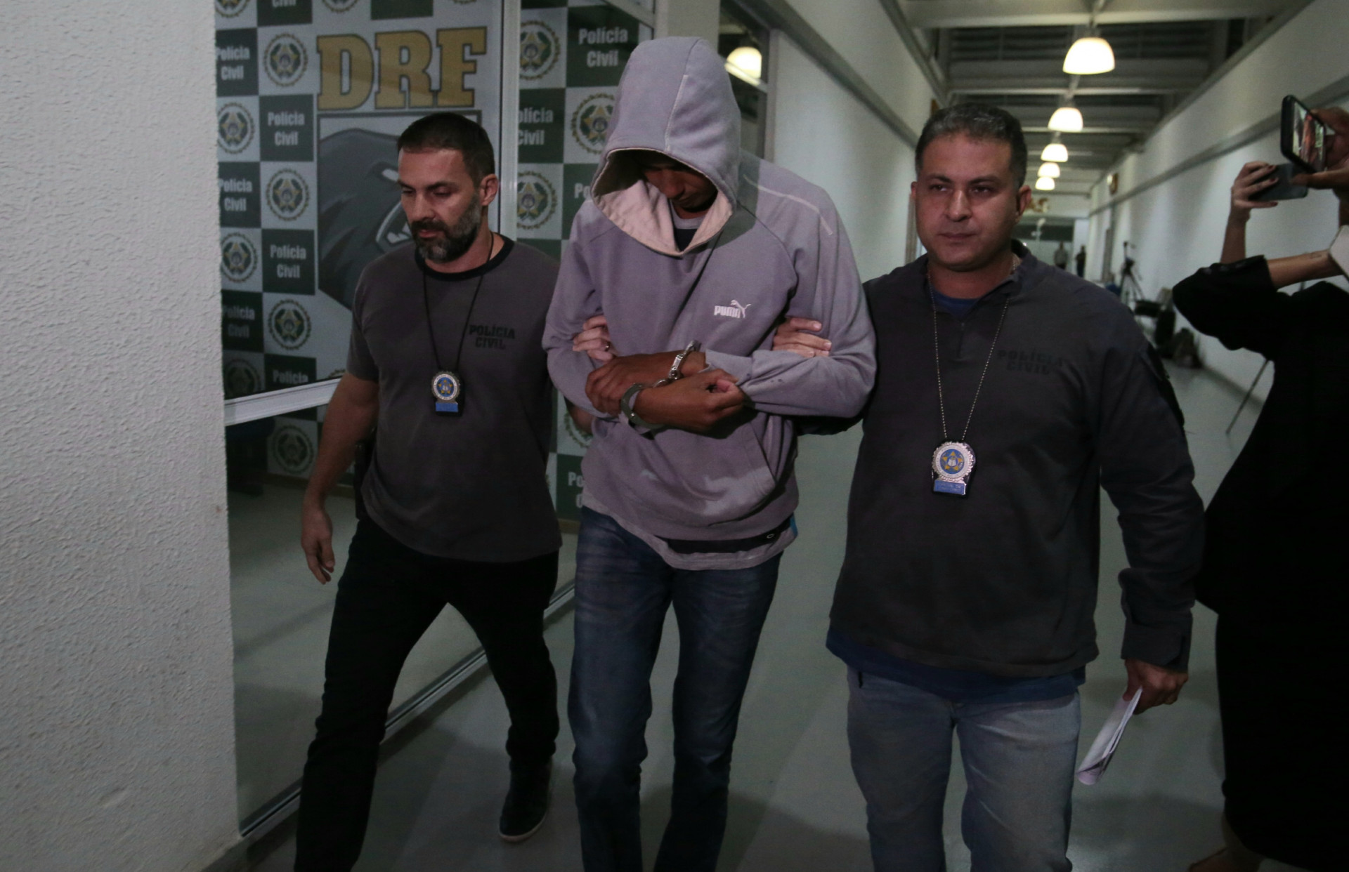 Jeander Vinícius da Silva foi preso suspeito de participar da morte do ator Jeff Machado - Cleber Mendes/ Agência O Dia