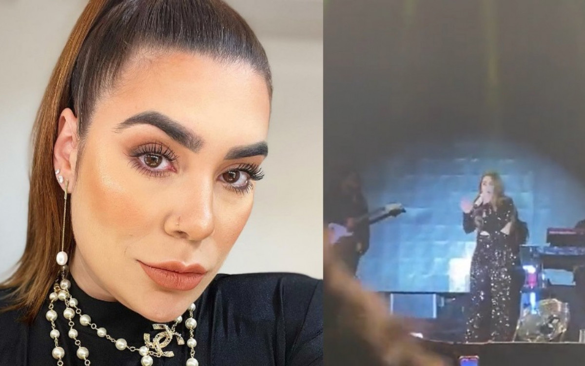Naiara Azevedo manda recado para os fãs durante show - Reprodução