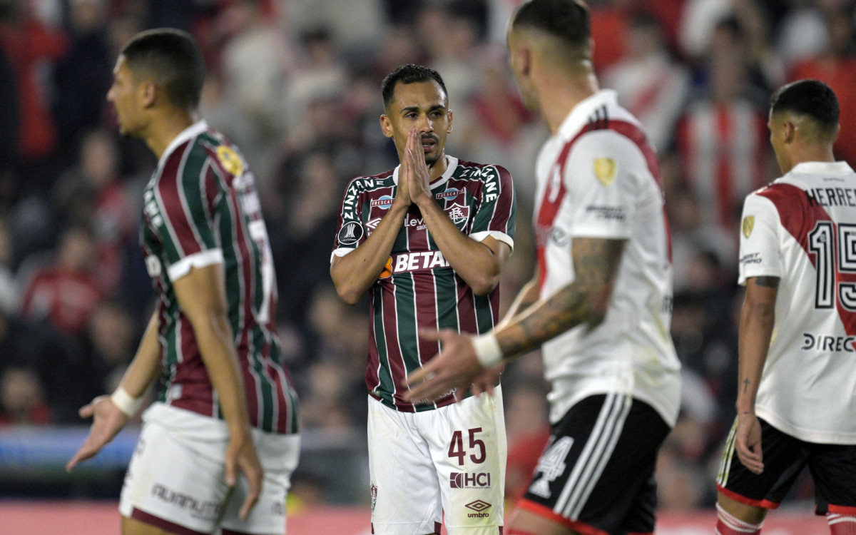 River Plate and Brazil's Fluminense at the Monumental stadium in Buenos Aires on June 7, 2023.
