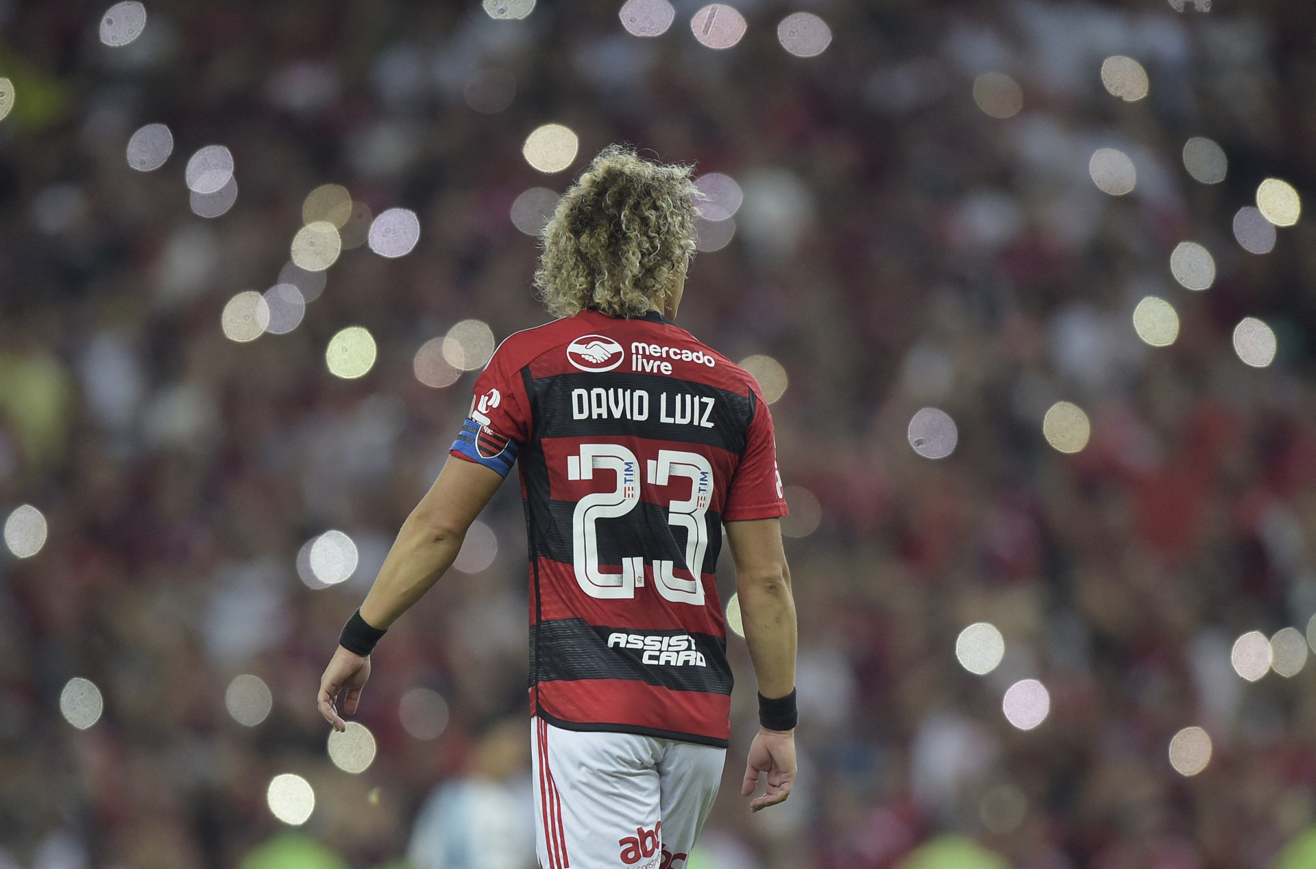 David Luiz durante jogo do Flamengo - ALEXANDRE LOUREIRO/AFP
