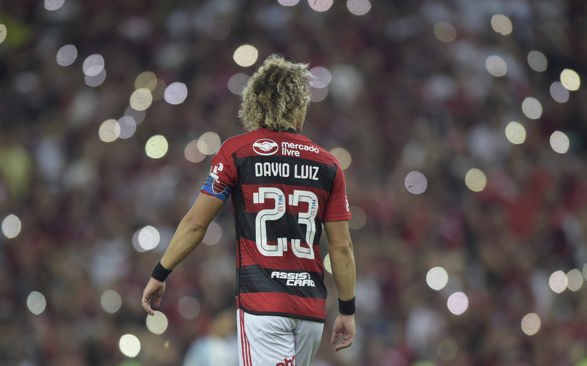 David Luiz durante jogo do Flamengo