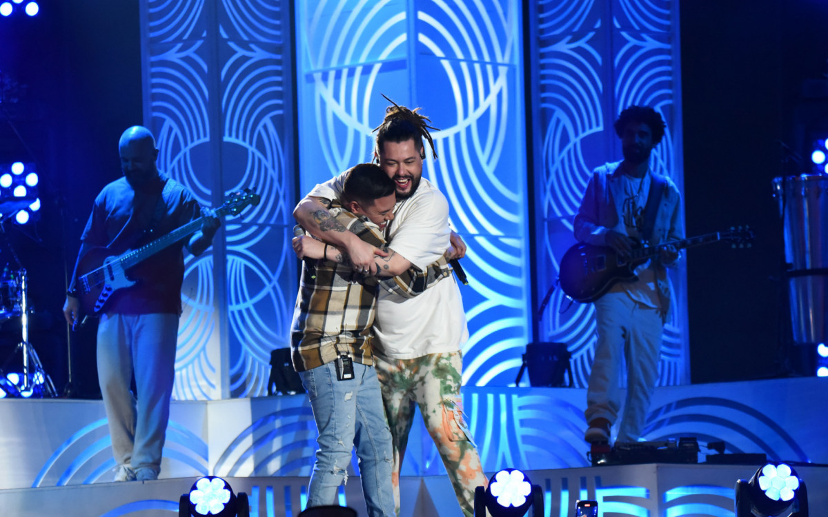 Felipe Araújo participa da gravação do DVD do Maneva, em São Paulo