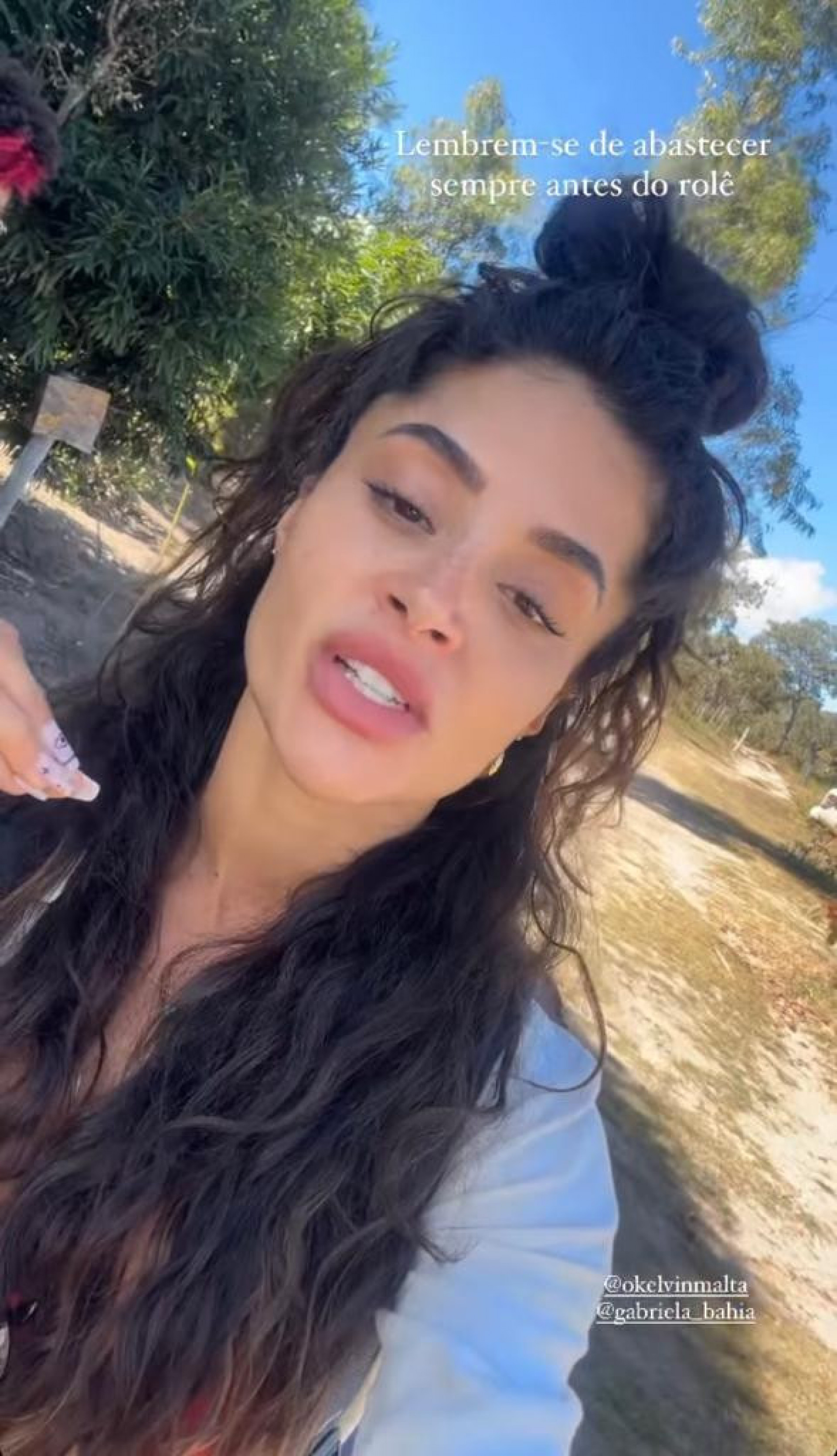 Aline Campos fica sem gasolina na Chapada dos Veadeiros - Reprodução / Instagram