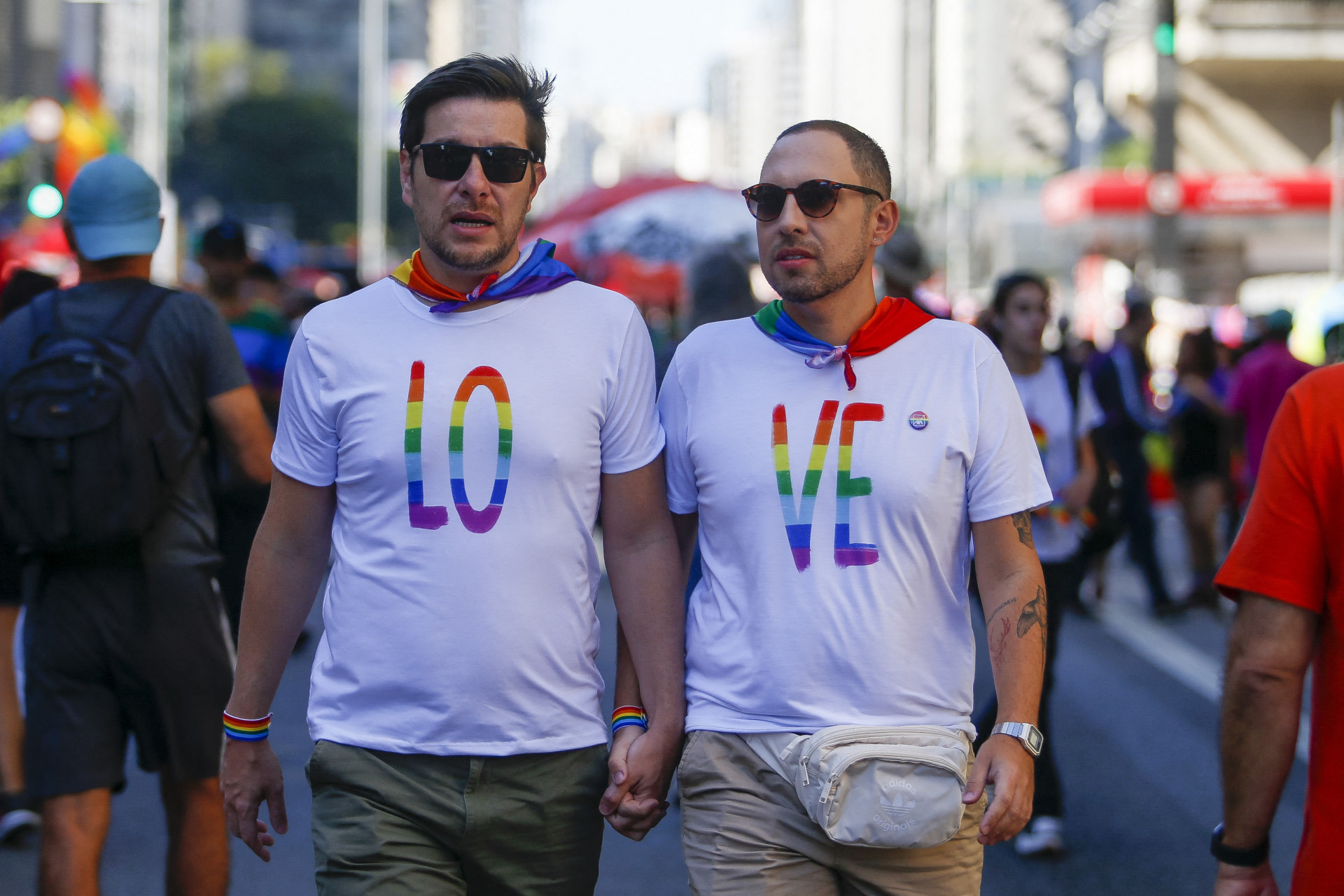  27ª Parada do Orgulho LGBT+ acontece neste domingo na Avenida Paulista, em São Paulo - AFP