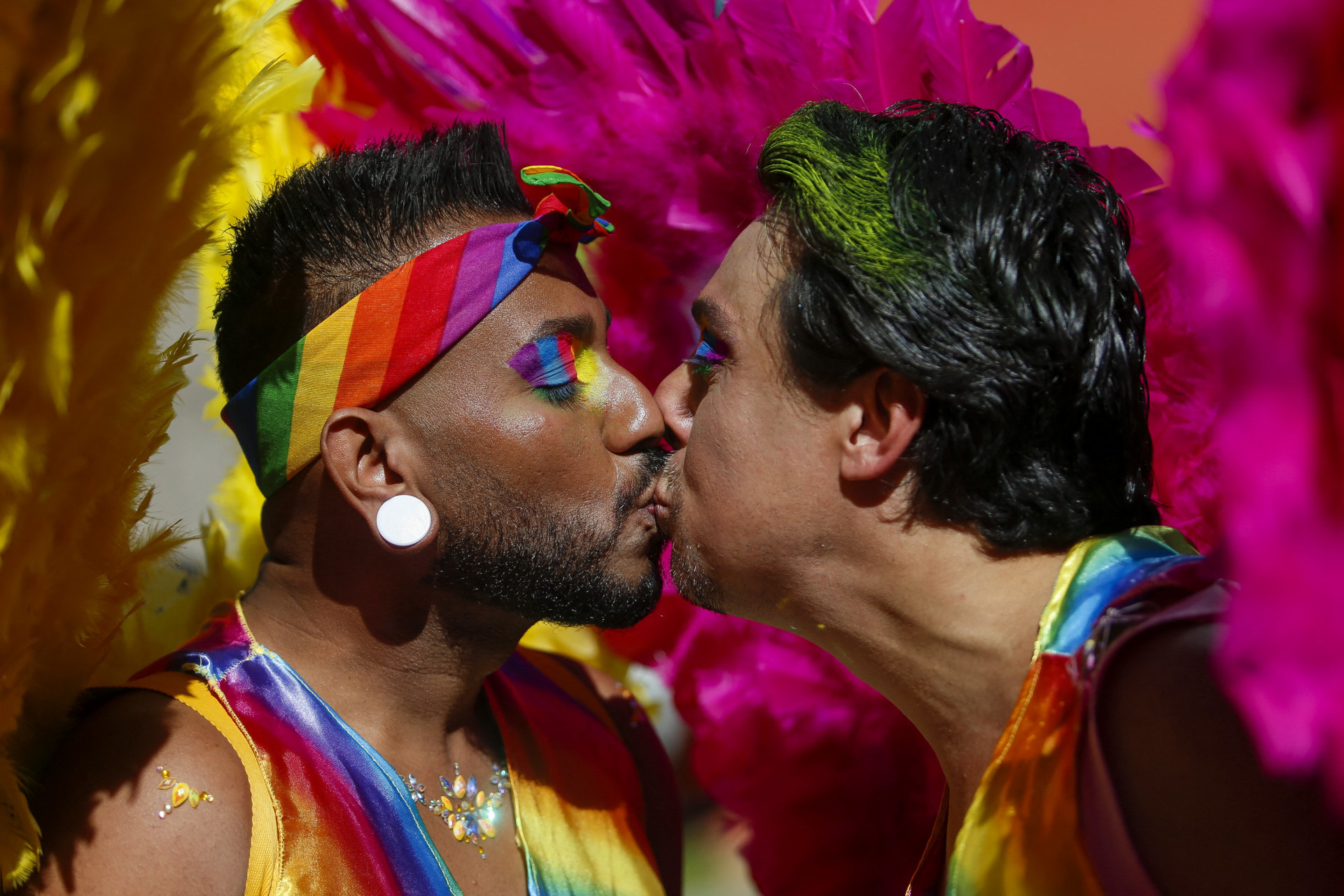  27ª Parada do Orgulho LGBT+ acontece neste domingo na Avenida Paulista, em São Paulo - AFP
