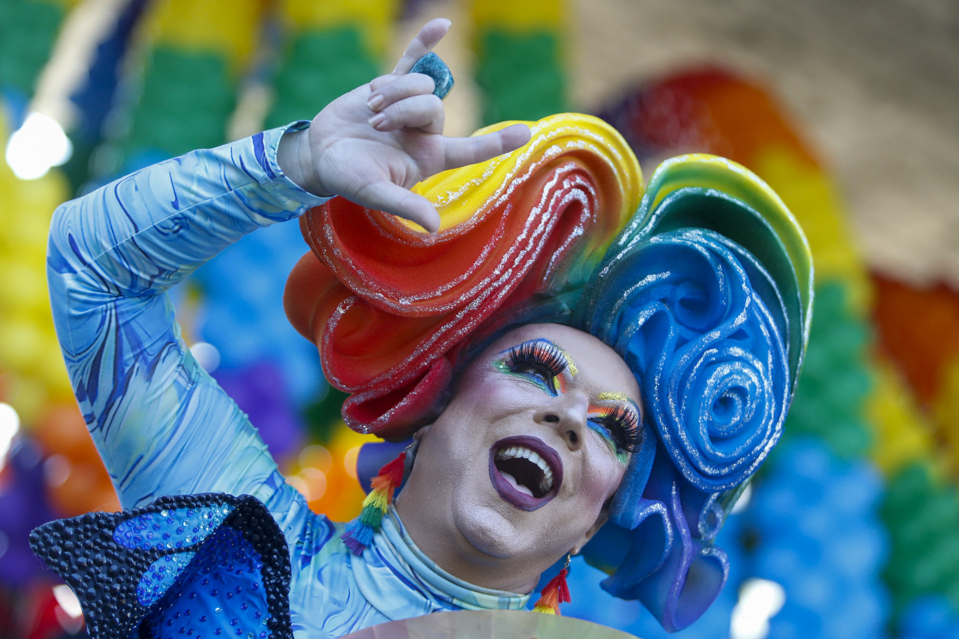  27ª Parada do Orgulho LGBT+ acontece neste domingo na Avenida Paulista, em São Paulo - AFP