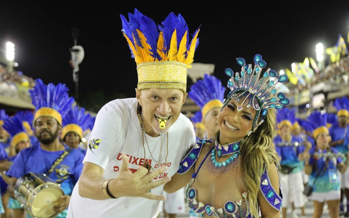 Mestre Casagrande e a cantora Lexa: estrelas da Unidos da Tijuca - Mauro Samagaio