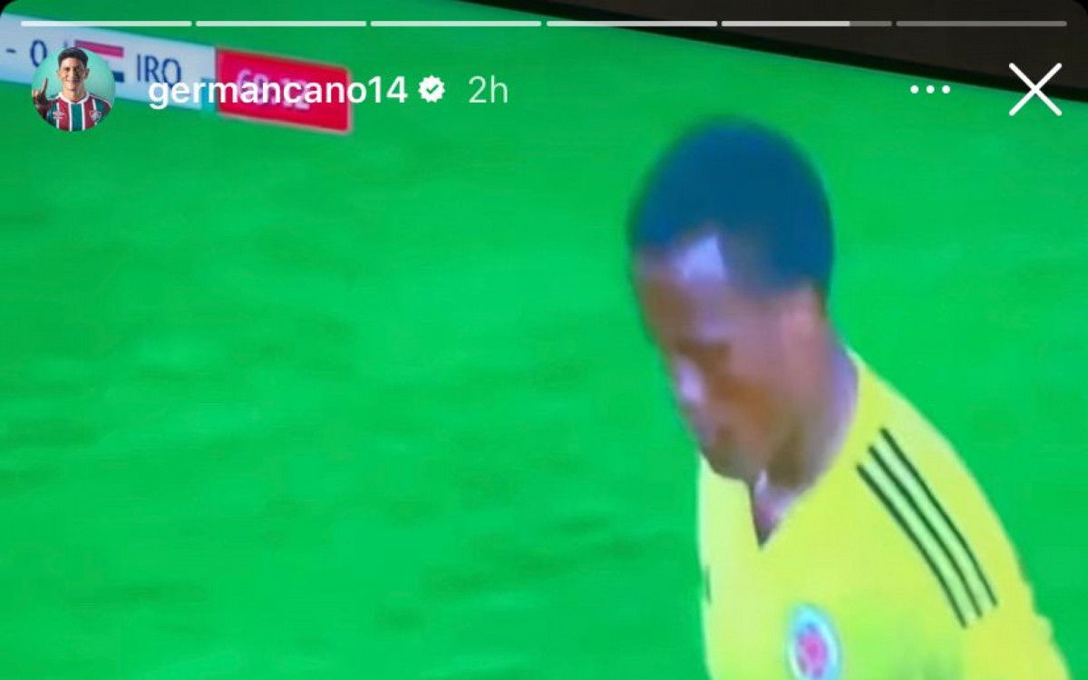 Cano assiste ao jogo da seleção colombiana, de Jhon Arias