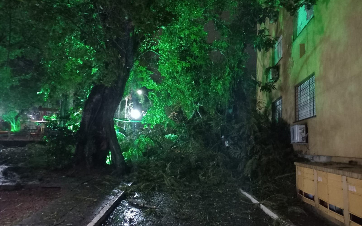 Passagem de ciclone provaca alagamentos, bloqueio de estradas e cancelamento de voos em Santa Catarina e no Rio Grande do Sul - Reprodução: redes scoiais