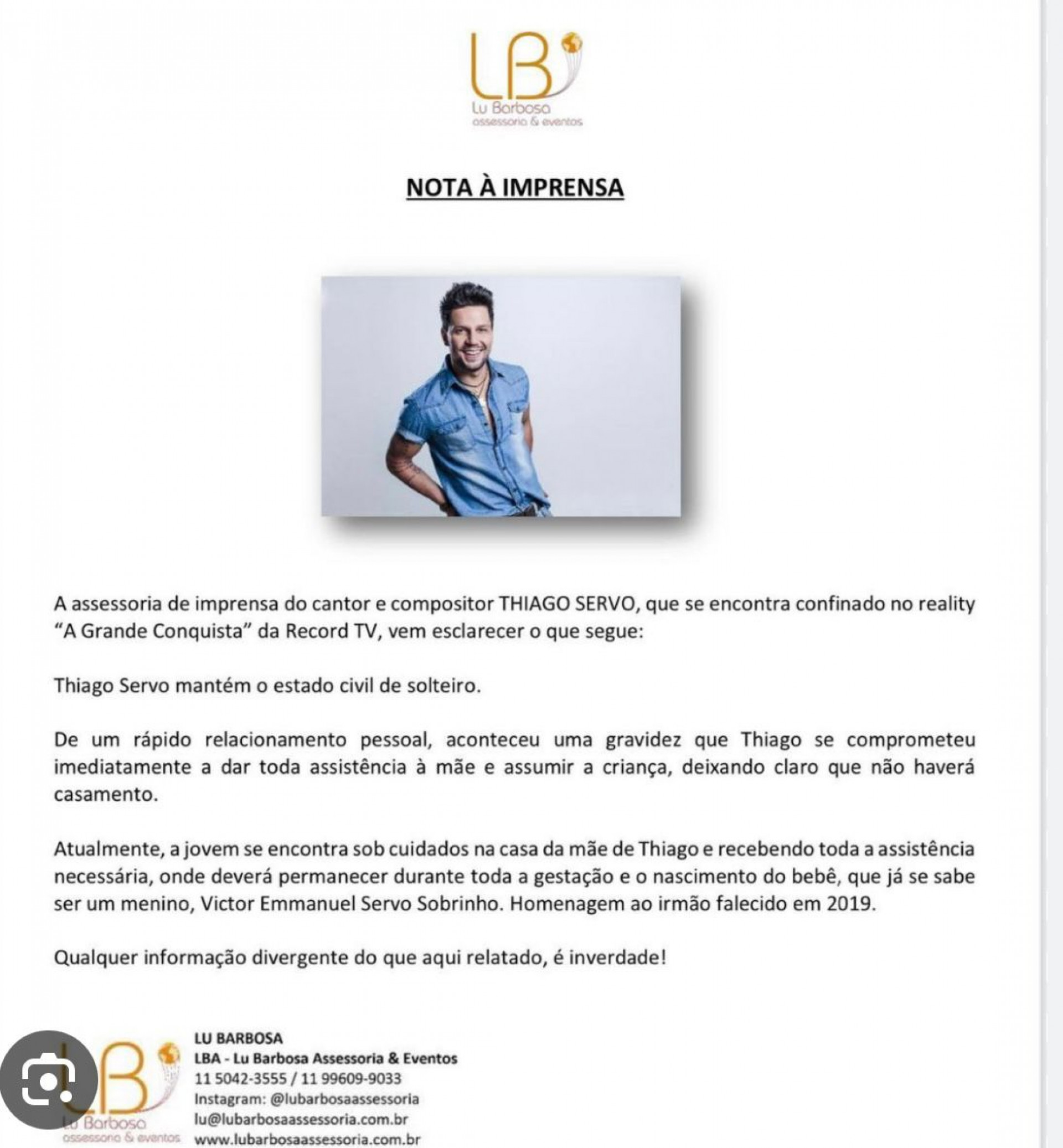 Thiago Servo e Fernanda Benites - Foto reprodução Internet e Instagram