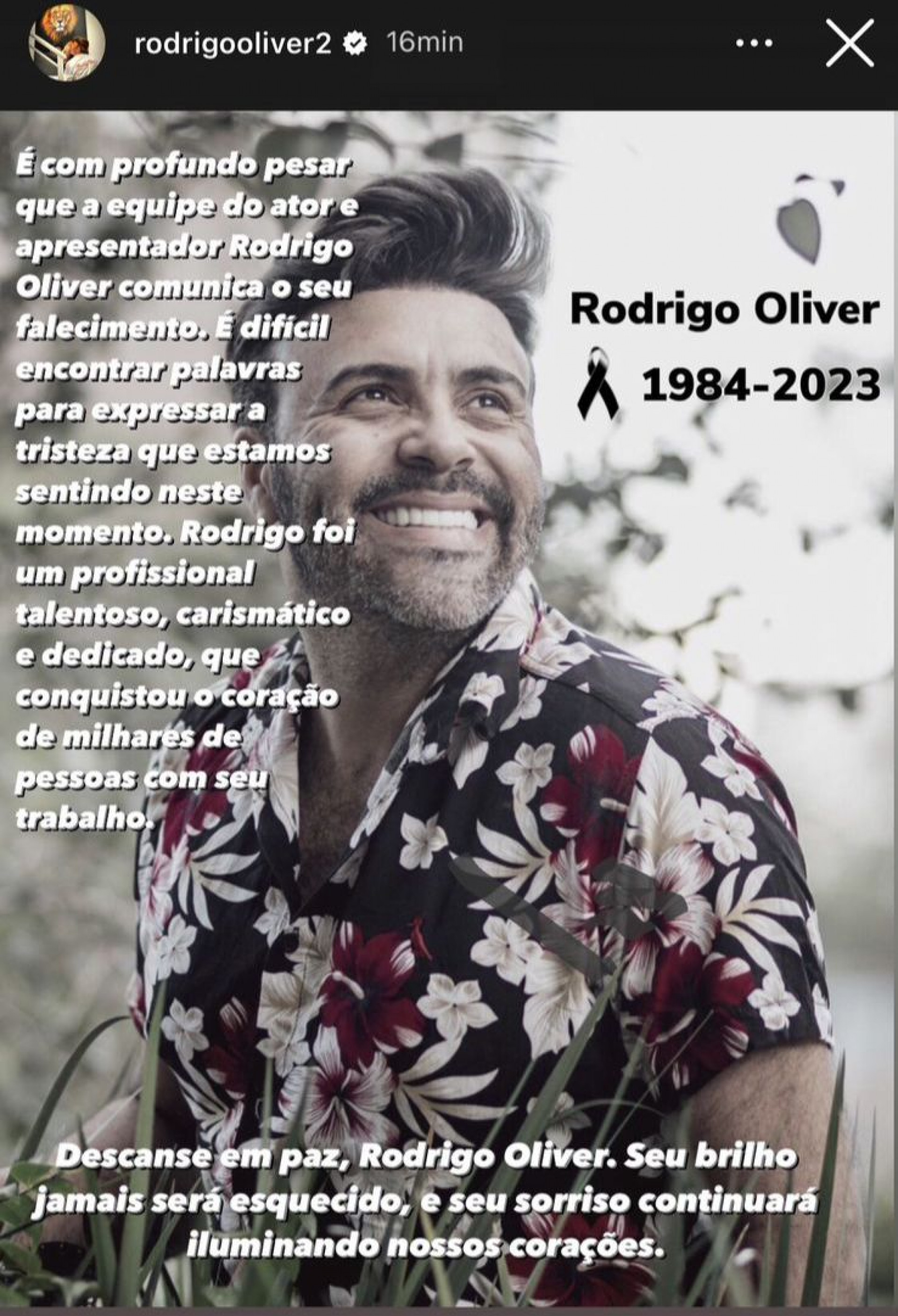 Rodrigo Oliver - Foto reprodução internet