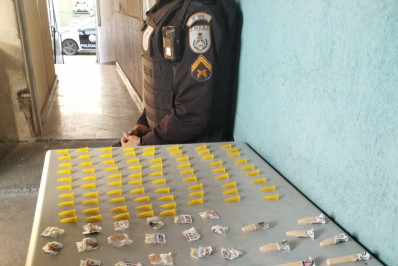 PM apreende drogas no Belmonte, em Volta Redonda