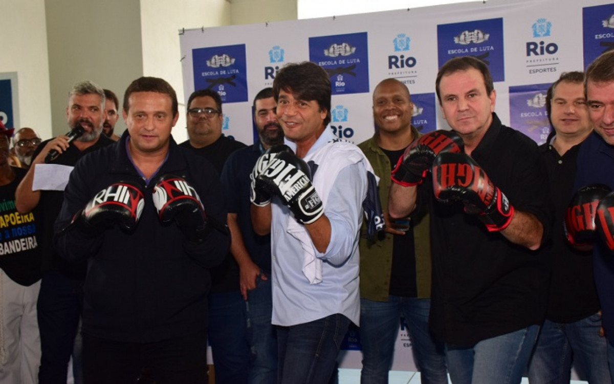 Vereador Marcelo Arar, Deputado Pedro Paulo e o Prefeito Eduardo Paes