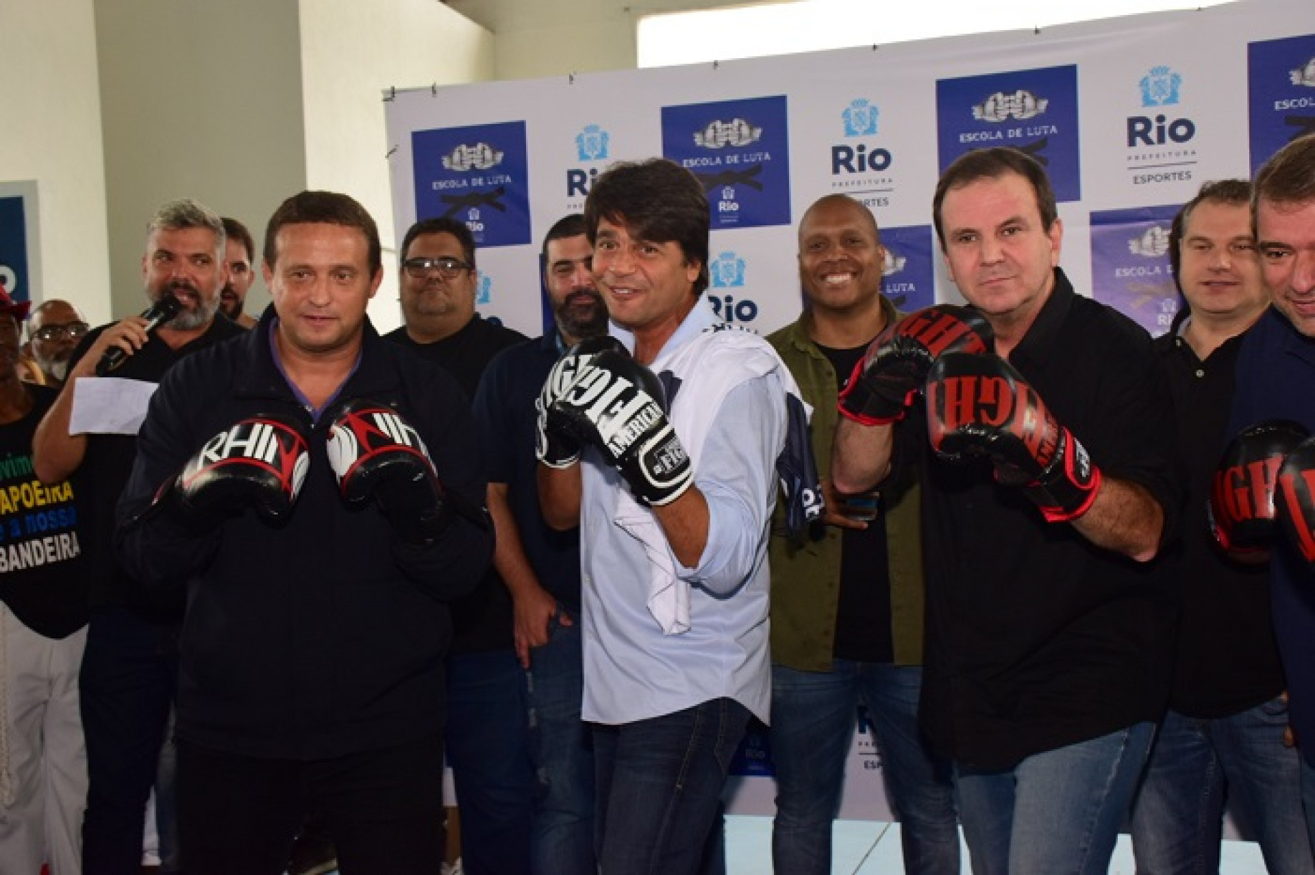 Vereador Marcelo Arar, Deputado Pedro Paulo e o Prefeito Eduardo Paes -  (Foto: Divulgação)