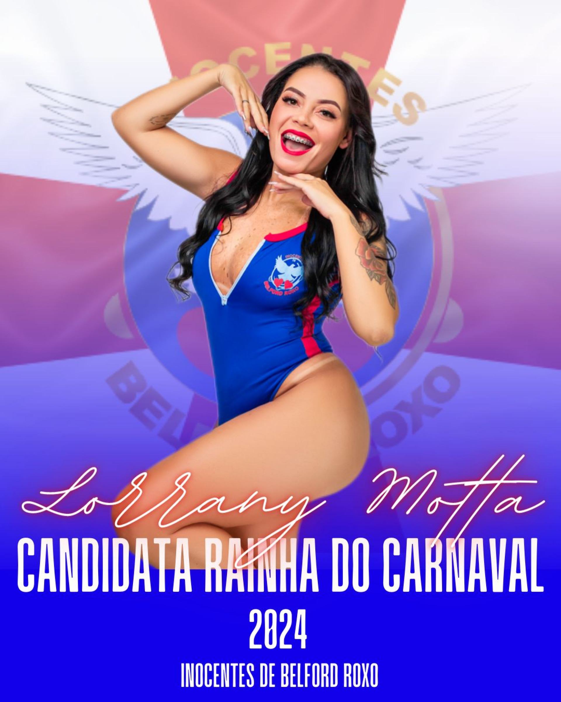 Lorrany Motta, de 23 anos, ir&aacute; representar a agremia&ccedil;&atilde;o no concurso que ir&aacute; eleger a Rainha do Carnaval 2024 - Divulga&ccedil;&atilde;o