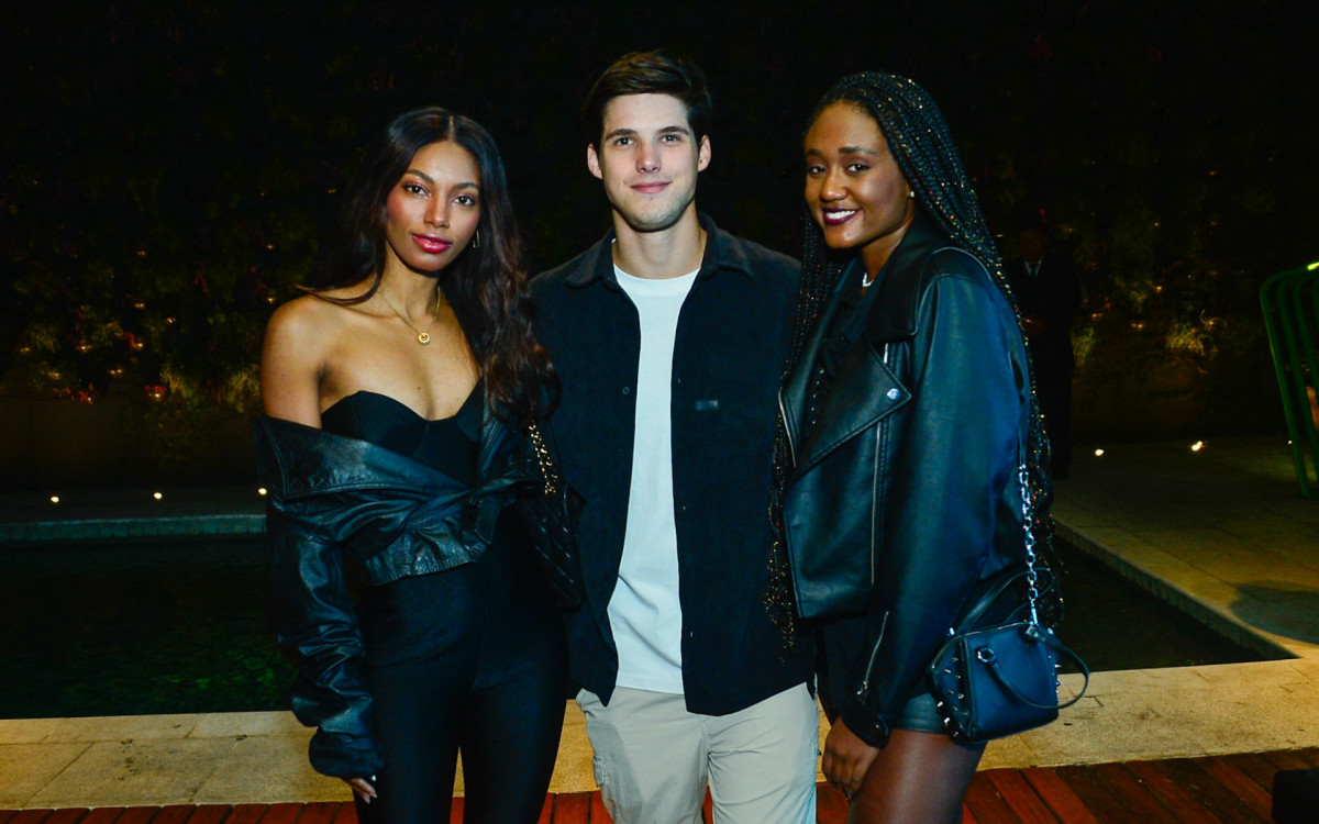 Os ex-BBBs Tina, Gabriel e Sarah Aline