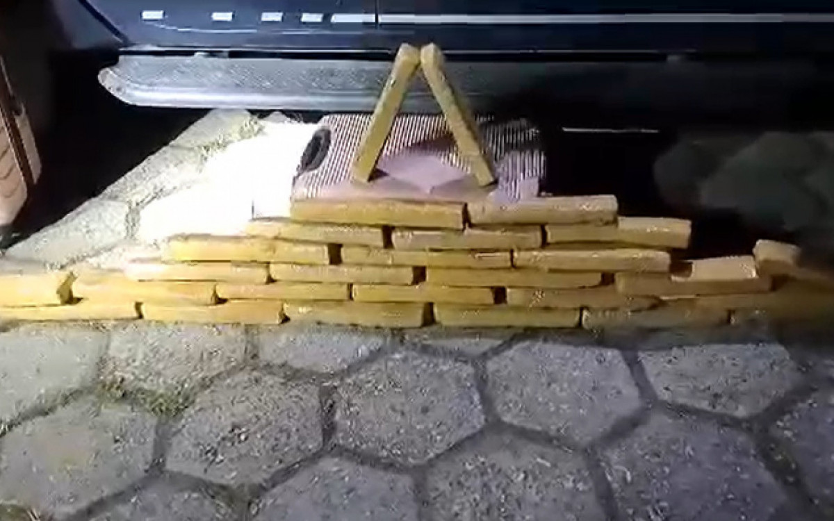 Dona da mala confessou que estava com 27 tabletes de maconha