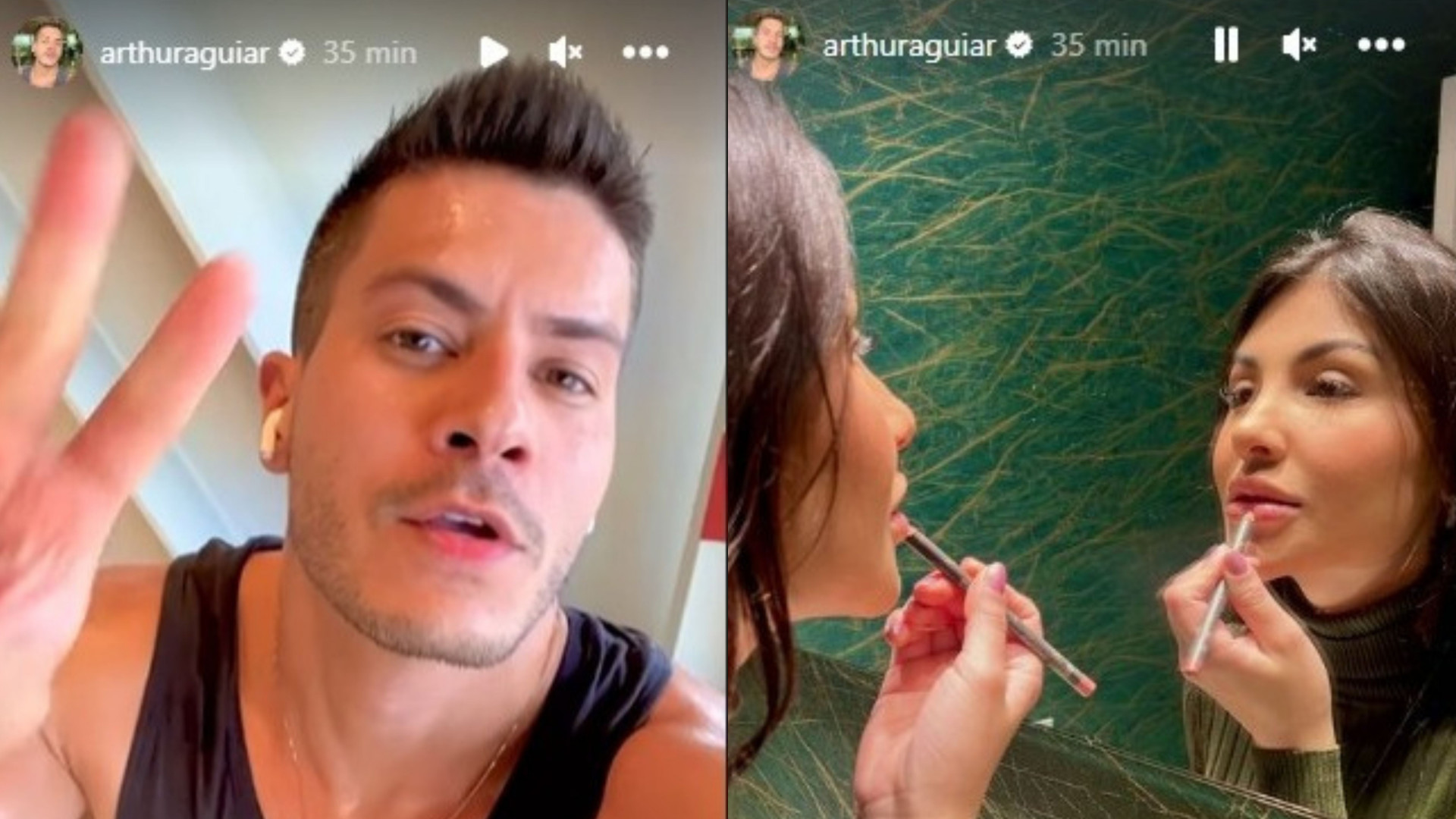Namorada de Arthur Aguiar sofreu golpe nas redes - Reprodução/Instagram