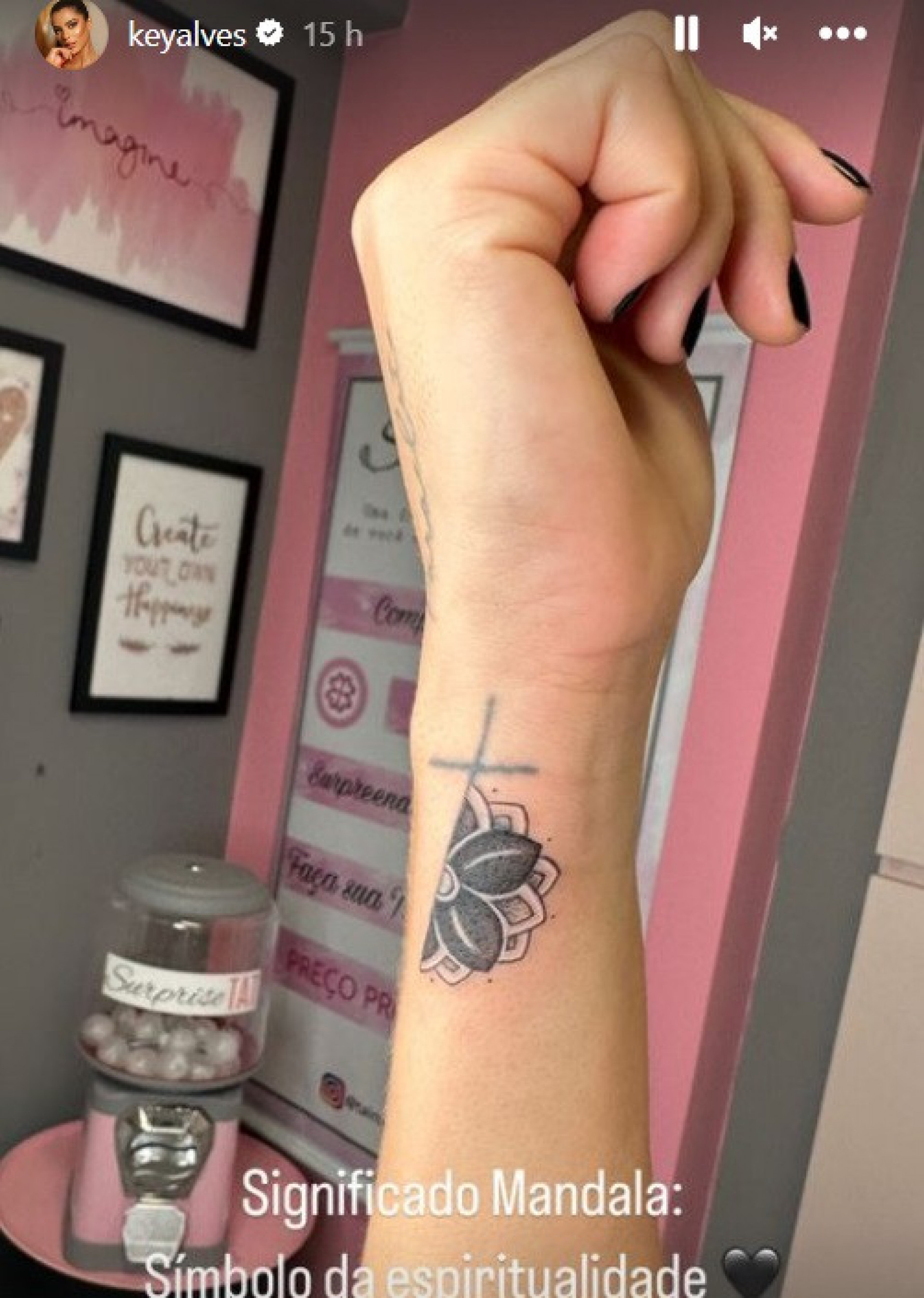 Ex-BBB Key Alves cobre tatuagem que fez em homenagem ao também ex-BBB Rodrigo Mussi - Reprodução Internet