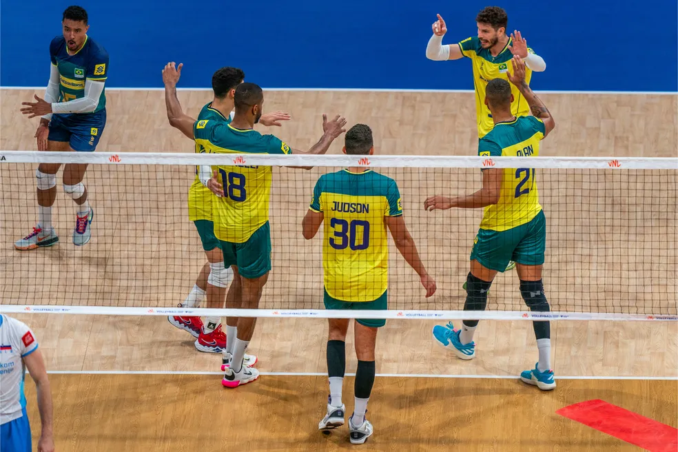Vôlei: Brasil bate a Eslovênia de virada pela Liga das Nações