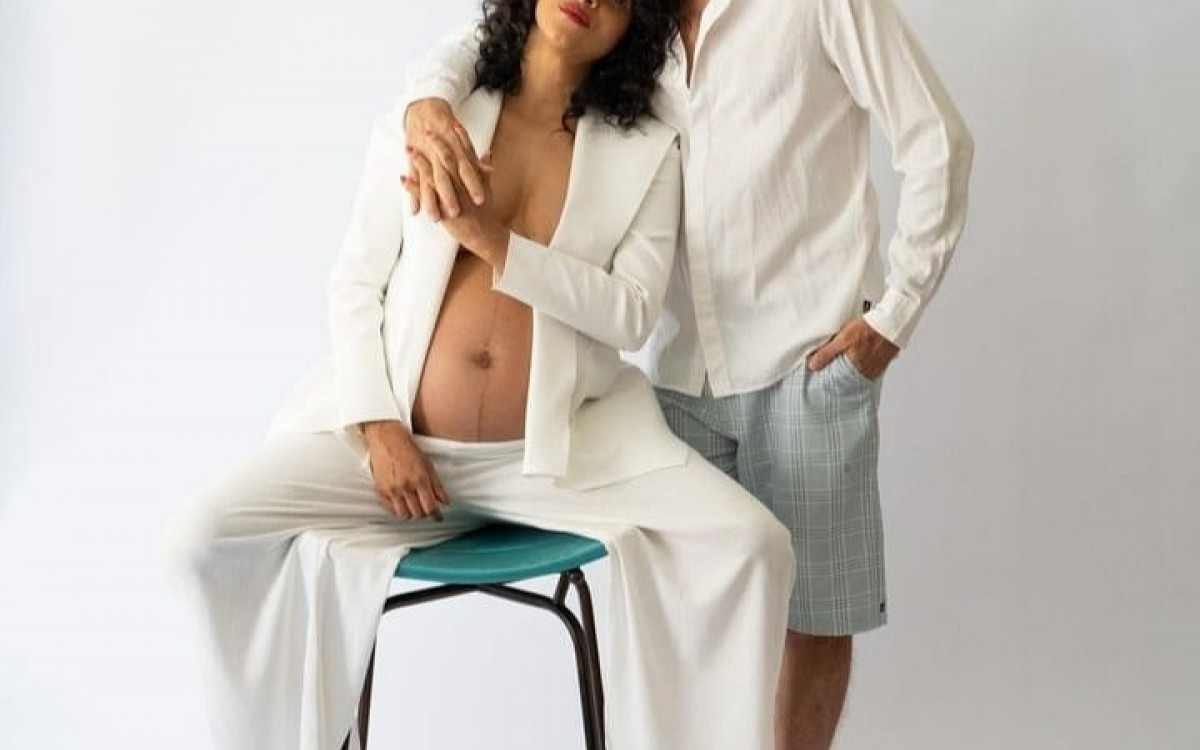 Veio ao mundo filha de Aline Midlej e Rodrigo Cebrian