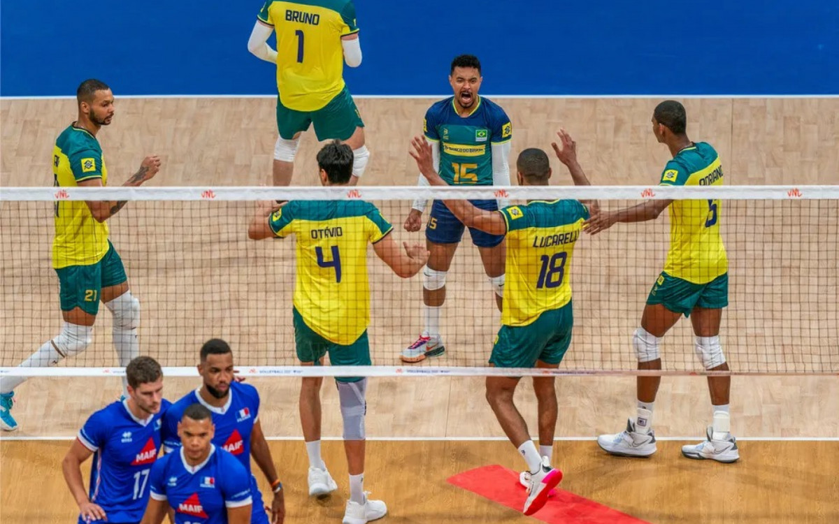 Brasil venceu a França por 3 sets a 1