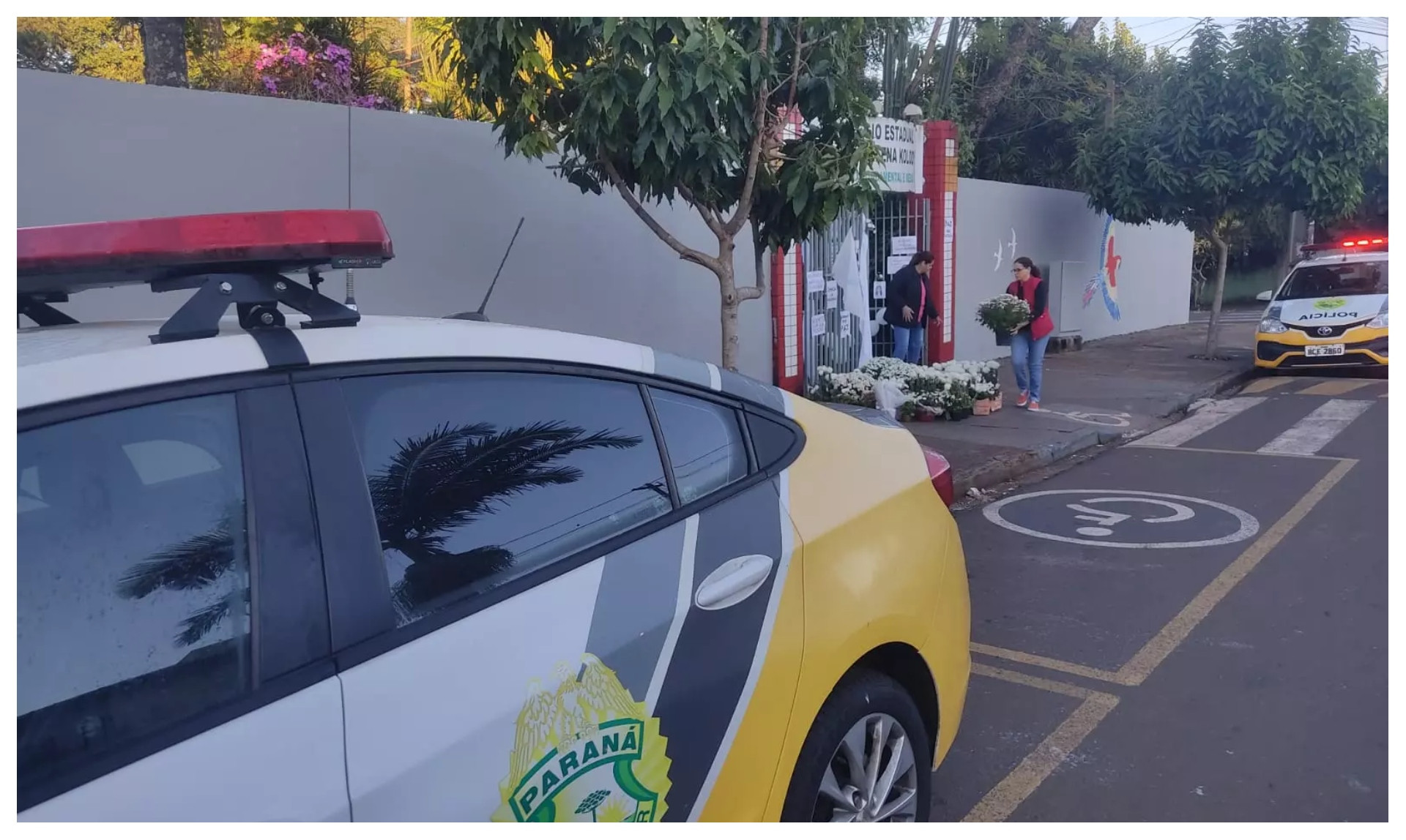 Segurança foi reforçada na retomada as aulas no Colégio Estadual Helena Kolody - Ana Contato/ RICtv