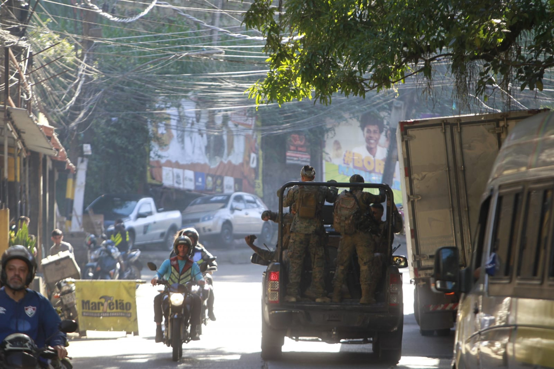 Equipes do Bope e do 23º BPM atuam na favela da Rocinha - Reginaldo Pimenta/Agência O Dia