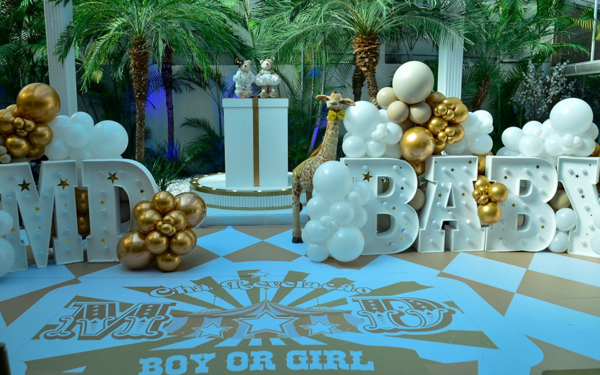 Chá revelação de MC Mirella e Dynho Alves - Reprodução/Twitter/Agnews