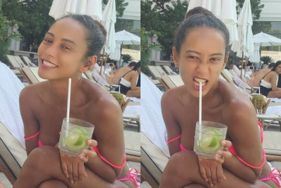 Taís Araújo impressiona com beleza natural ao curtir piscina de hotel: 'Dia de folga'