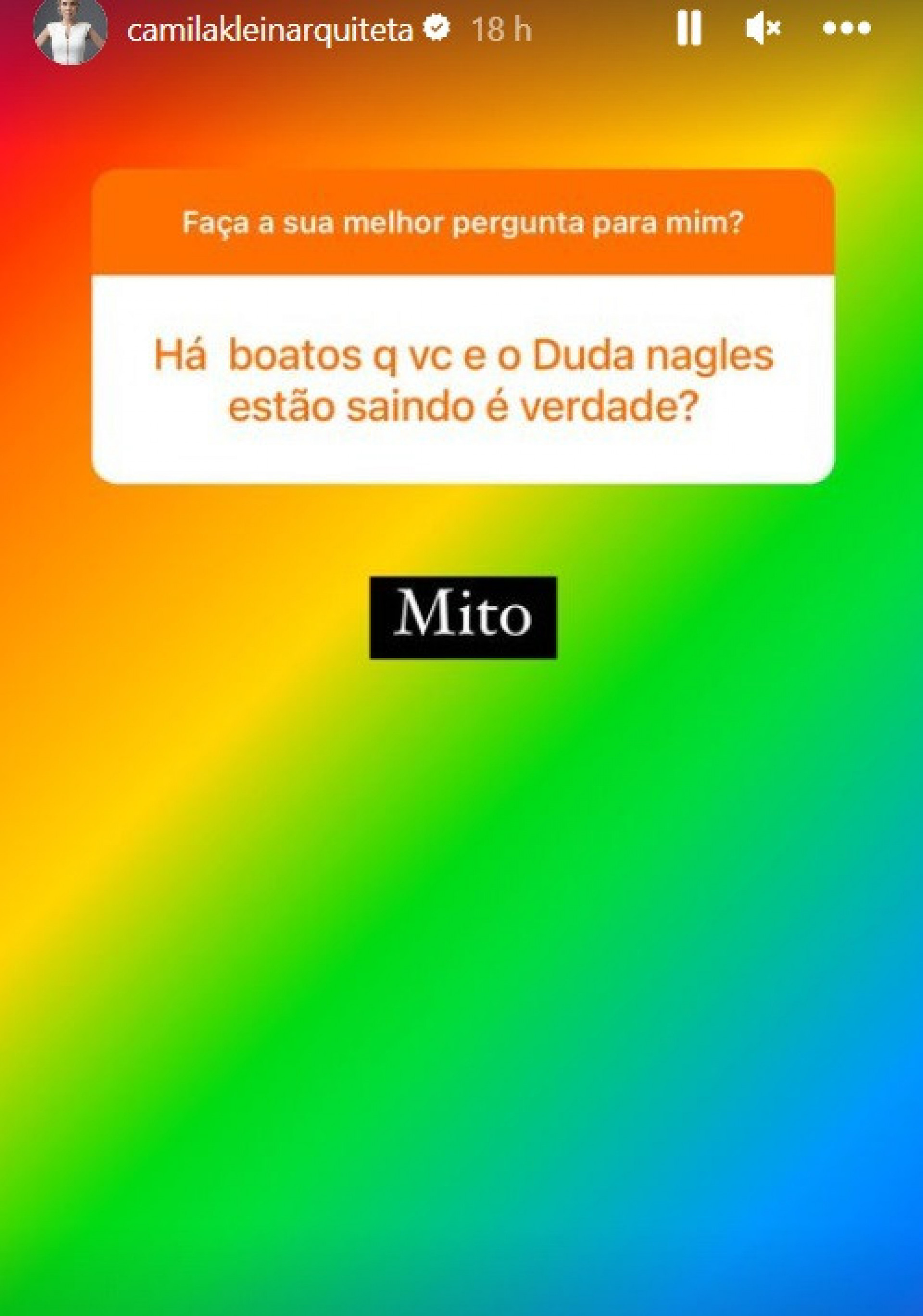 Camila Klein detona Duda Nagle nas redes sociais após rumores de romance - Reprodução Internet