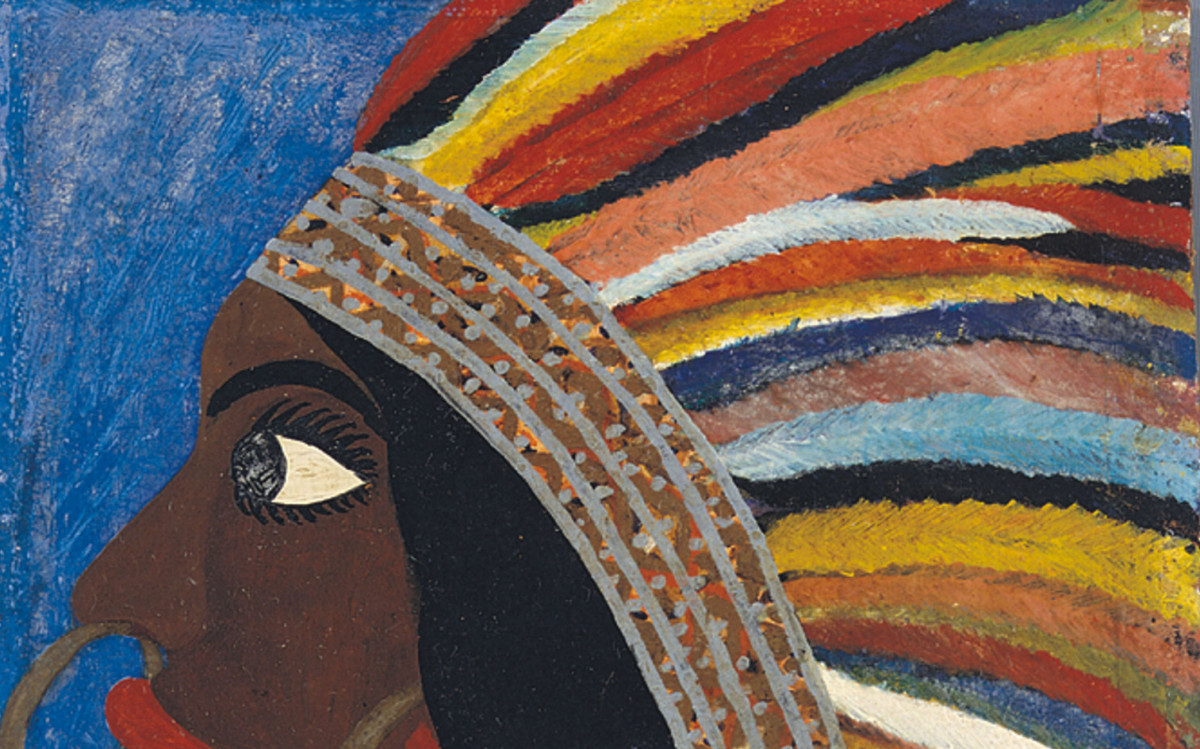 Obra 'Caboclo Índio', pintada em 1942 por Heitor dos Prazeres - Divulgação