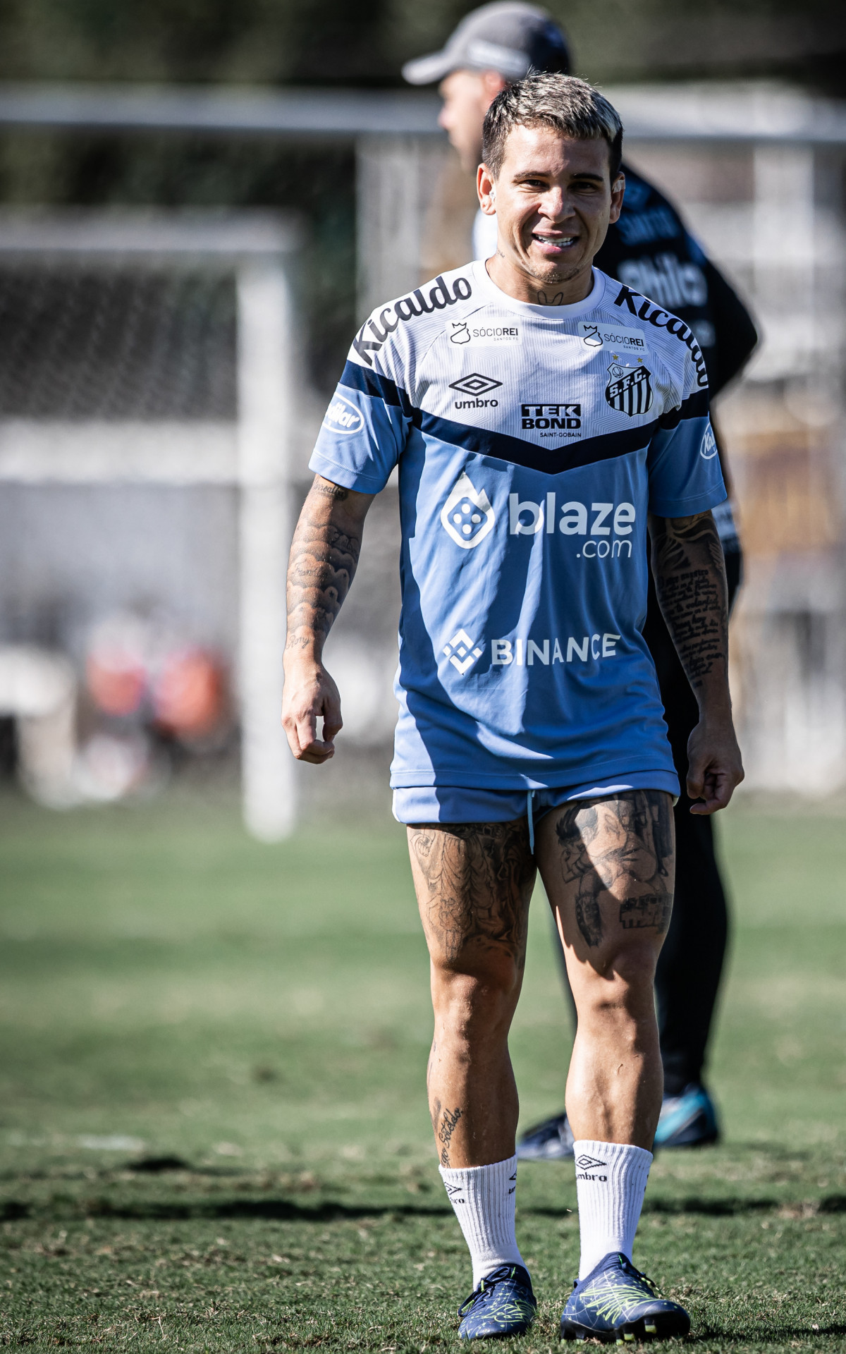 Soteldo em treino pelo Santos - Raul Baretta / Santos